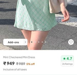 Checkered Mini Dress From Newme