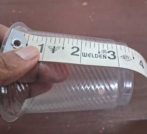 Transparent disposable water / juice glasses