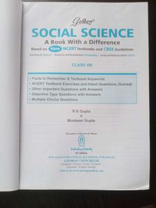 Golden Social Science Class VIII - New Edition