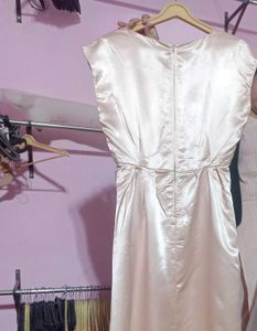Long Satin Dress Gown Cocktail Prom