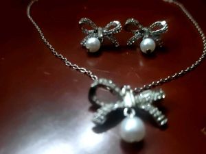 Bow Pearl Jewelry Set