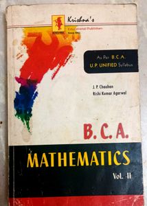 BCA Mathematics Vol. II