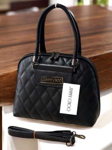 Jimmy Choo White Quilted Satchel