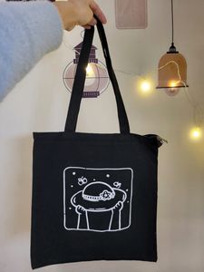 Black Tote Bag From MR. DIY