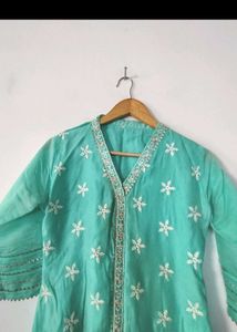 Light Sea green Embroidery Kurta