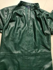Imported Fancy Leather Midi Dress Free Size S-M-L