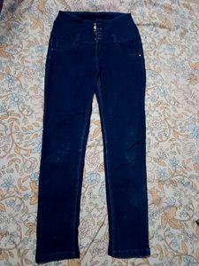 Dark Blue High Waist Jeans