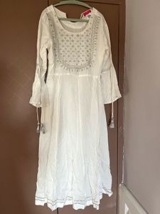 Festive Long White Kurta