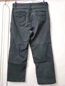 AND (Brand) Charcoal Colour Straight Jeans