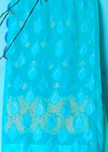 Blue Embroidered Dupatta