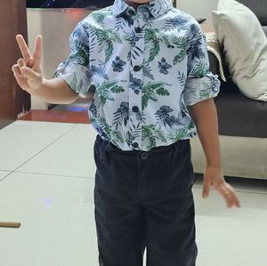 Boys Floral Print Shirt