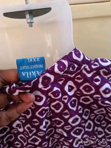 New Unused Purple Printed Night Suit