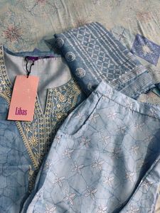 Libas Blue Kurta Set (Negotiations Available)