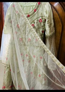 Short Gown And Plazzo Set