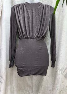 I. Gray Long Sleeve Mini Dress