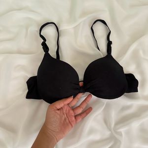 Black Padded Push Up Bra