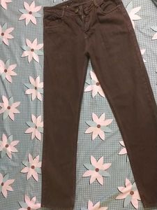 Brown Straight Leg Jeans