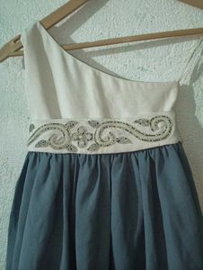 Cute Girls&#39; Party Dress with one shoulder