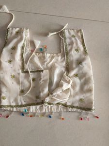Green Multi Lehenga, Top And Dupatta