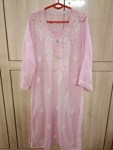 ChikanKari Baby Pink Kurta