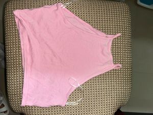 H&amp;M Divided Pink Ribbed Tank Top