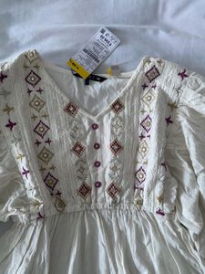 White Embroidered Dress