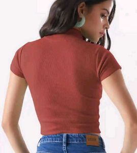 Polo Crop T Shirt