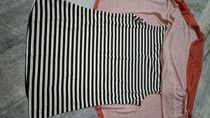 Kaftan Butterfly Striped Top with Batwing Sleeves