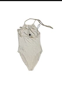 Cream Halter Bodysuit