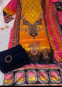 Brand New Heavy Chinon Pakistani Style Suit Set