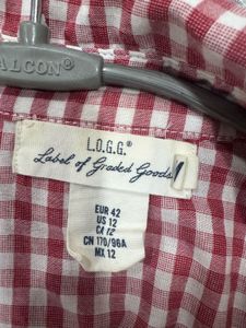 Red &amp; White Checkered Top for women