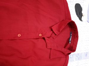 Maroon Button-Up Top