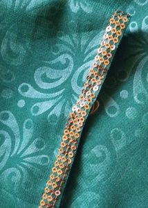 Emerald Green Embroidered Sari
