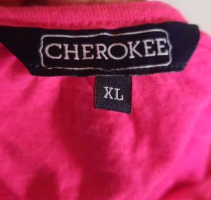 Cherokee Pink Lace Sleeve Top