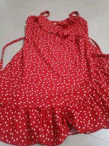 Fabrange heart print mini cami dress
