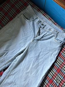 This Is Washed Blue Staright Jeans
