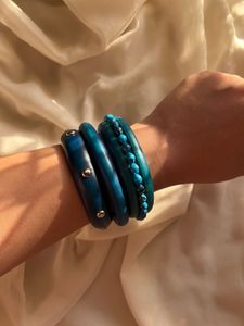 Teal Blue Bangle Set