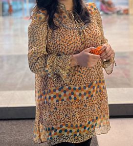 Flowy Printed Tunic Dress