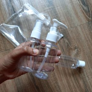 Brand New Premium Transparent Refillable Bottles