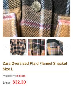 Zara Plaid Flannel Shacket