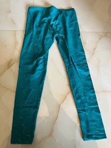 Sparkly Teal Leggings