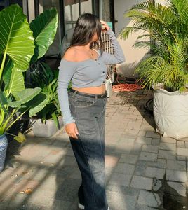 Ribbed Button-Up Crop Top