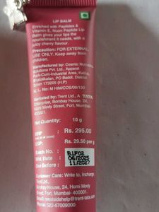 Nuon Cherry Float Peptide Lip Balm