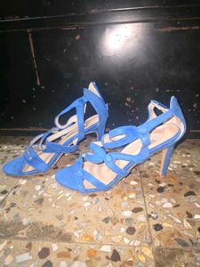 Blue Suede Heels - Size 9