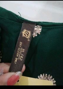 new padded Green Kurta Set
