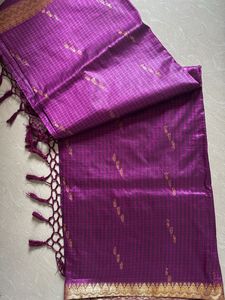 Elegant Purple Zhari Saree