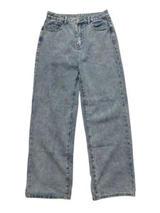 Acid Wash Wide Leg Jeans Waist: 28