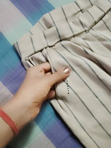 Beige Formal Pants
