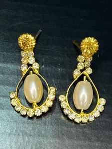 Sparkling Gold-Tone Earring Combo (Set of 3) – Pea