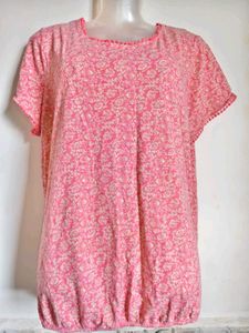 🎊Buy 1, Get 1 Free🎁L-XL Pink Floral Top